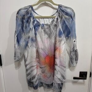 Made in Italy layered blouse-size M